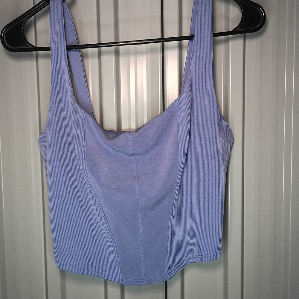 Victoria's Secret Light Purple Ribbed Crop Top